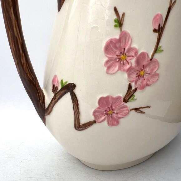 Vintage Large Metlox Poppytrail Peach Blossom Water Pitcher 64 oz | HTF Mid Cent - Picture 3 of 14